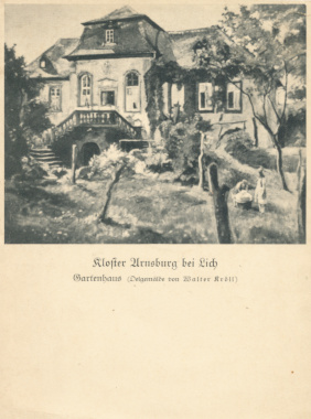 Postkarte Gartenhaus der Abtes